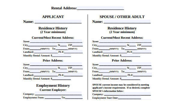 landlord verification form samples