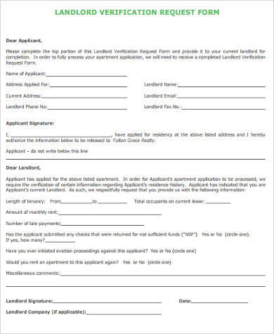landlord verification request form1