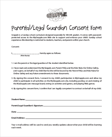 legal guardian consent form