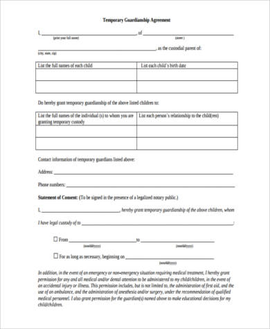 legal guardianship papers