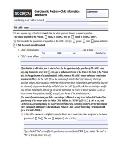 legal guardianship form in pdf