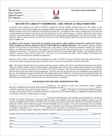 FREE 7+ Sample Liability Waiver Forms in MS Word | PDF