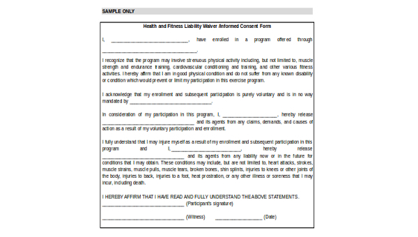 Release Of Liability Form Template from images.sampleforms.com