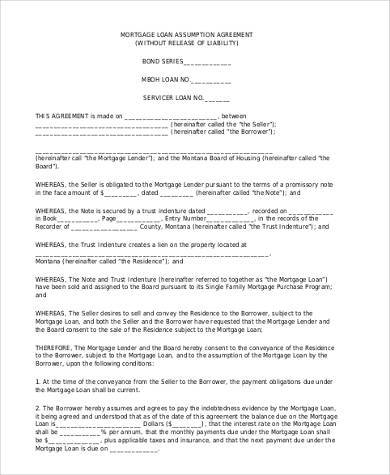 Assumption Form FREE 8+ Sample Loan Agreement Forms in PDF | MS Word