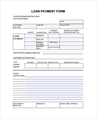 loan payment contract form2