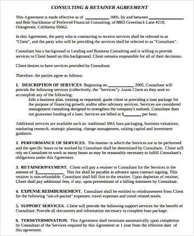 management consulting agreement form
