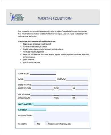 marketing budget request form