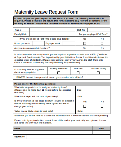 FREE 11+ Leave Request Form Samples in PDF | MS Word | Excel