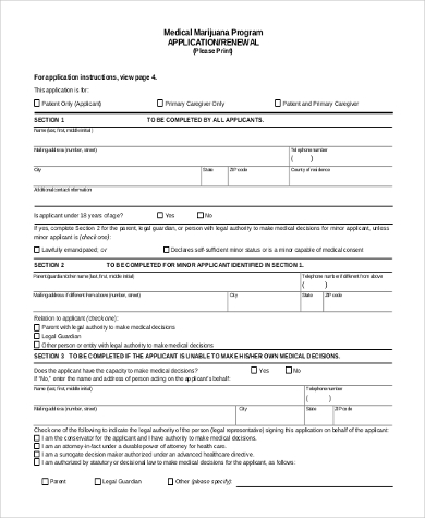 medical card renewal application form