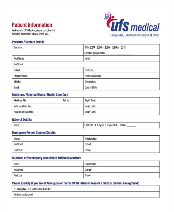 patient medical information release sample letter