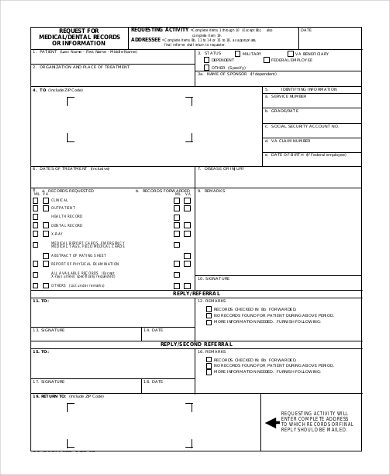 FREE 10+ Sample Medical Records Request Forms in PDF | MS Word