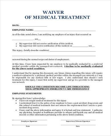 FREE 10+ Medical Waiver Form Samples in PDF | MS Word | Excel