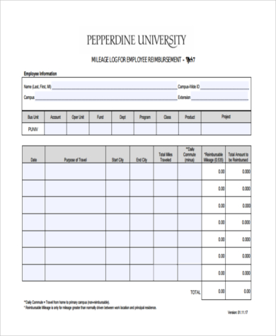 mileage tracker form in pdf
