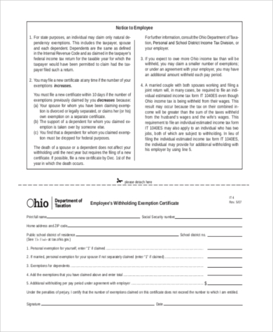 FREE 8+ Sample Employee Tax Forms in PDF | MS Word