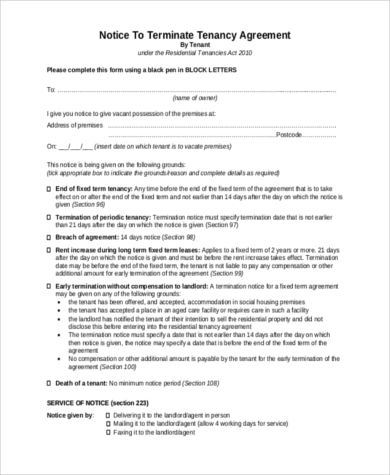 FREE 7+ Sample Lease Termination Agreement Forms in PDF ...
