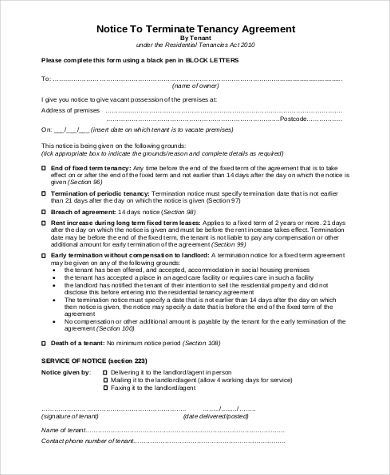 notice of termination of lease agreement 2