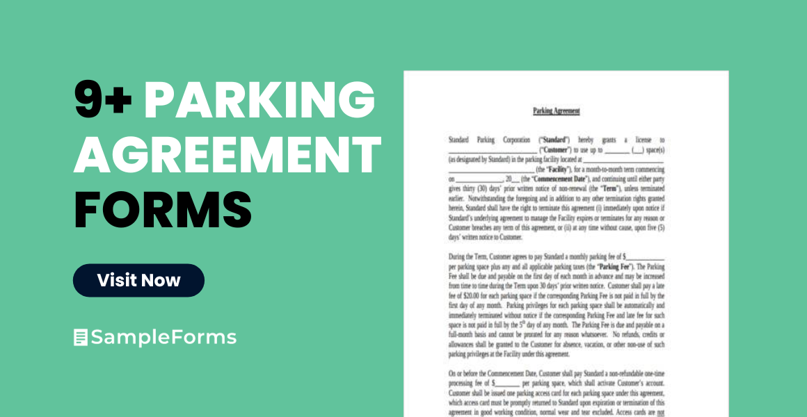 parking agreement form