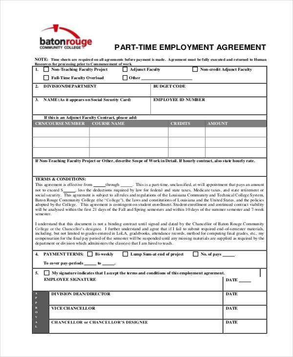 FREE 10 Employment Agreement Samples In PDF MS Word FREE 10 Employment Agreement Samples In PDF MS Word