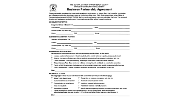 Free partnership agreement template word uk