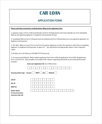 personal car loan contract