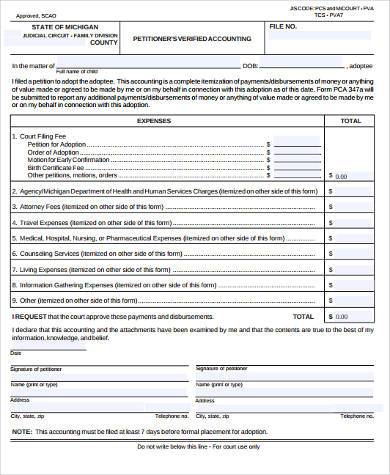 petitioners verified accounting form1