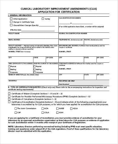 physical certificate application form