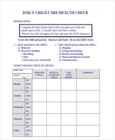 Physical Health File FREE 8+ Sample Physical Health Forms in PDF | MS Word