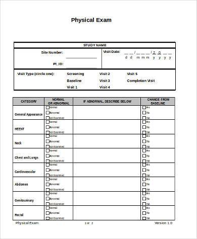 FREE 7+ Sample Physical Report Forms in MS Word | PDF