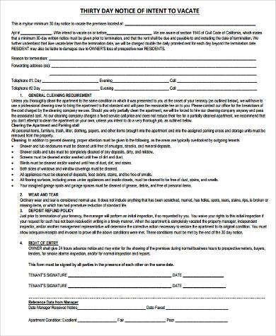 FREE 10+ 30-Day Notice to Move Out Samples, PDF, MS Word, Google Docs