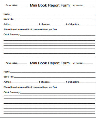 printable book report form