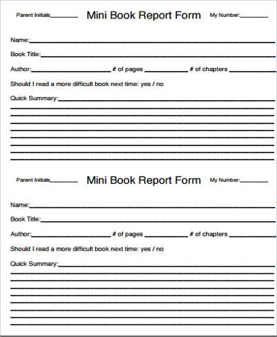 printable book report forms