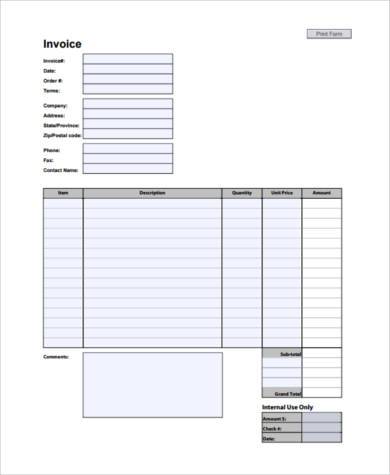 printable business invoice form1