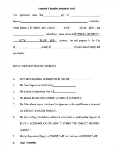 printable contract for deed form1