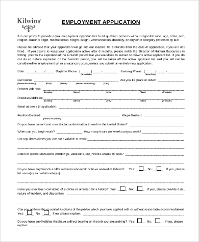 printable employment application2