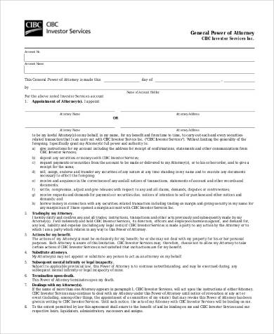 printable general power of attorney form