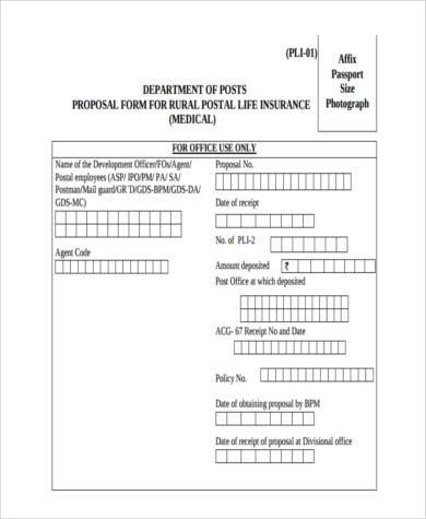 printable job proposal form