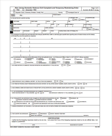 printable restraining order form1