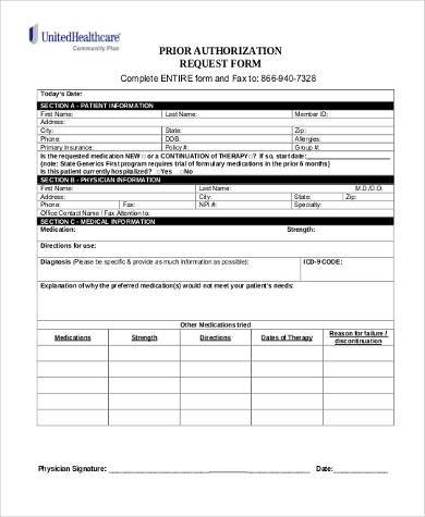 prior authorization request form1