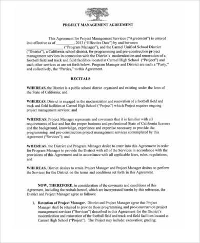 FREE 9+ Management Agreement Samples in PDF | MS Word