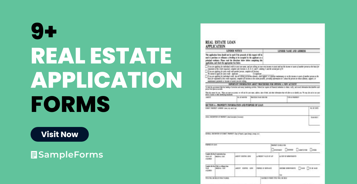 real estate application form