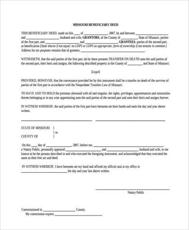 real estate beneficiary deed form6