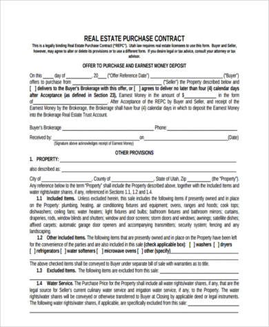 real estate purchase contract form1