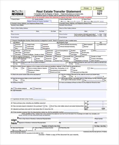 real estate transfer deed form