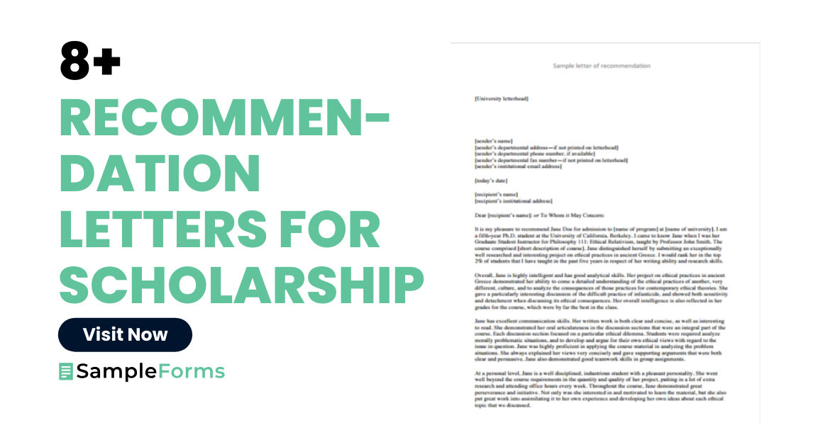 recommendation letters for scholarships