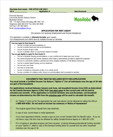 FREE 9+ Rent Application Samples in PDF | MS Word | Excel