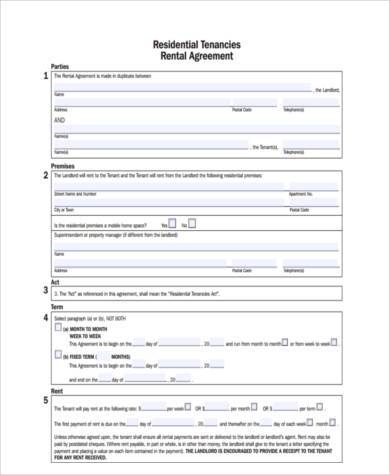 rent to own home contract form