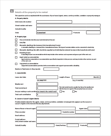 rental bond agreement form example