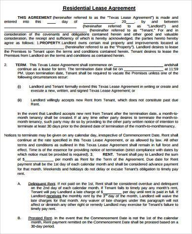 FREE 8+ Rental Lease Agreement Sample Forms in MS Word | PDF