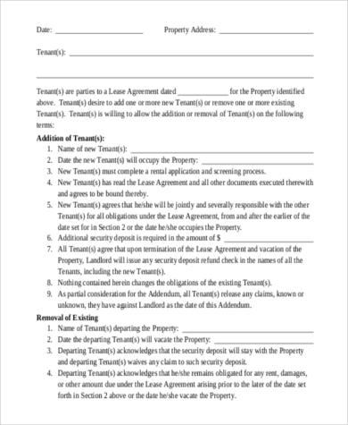 Lease agreement release letter
