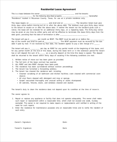 renters contract in pdf